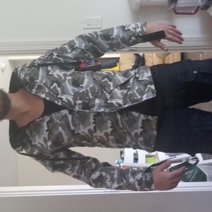 Camouflage camo parka hooded jacket coat